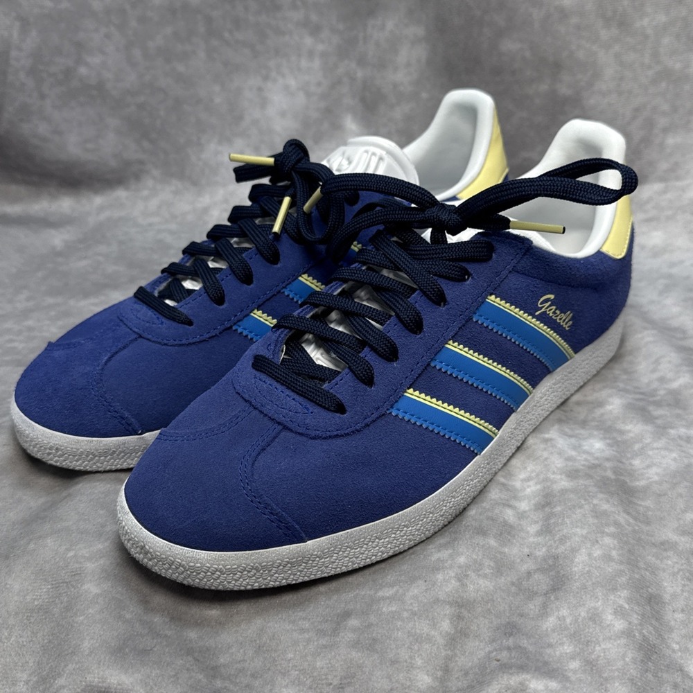 Adidas Women's Gazelle Originals Sizes 7 Royal Bright Blue Yellow (Runs‎ big)